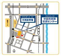 クラシティ半田　3階ホールへの地図